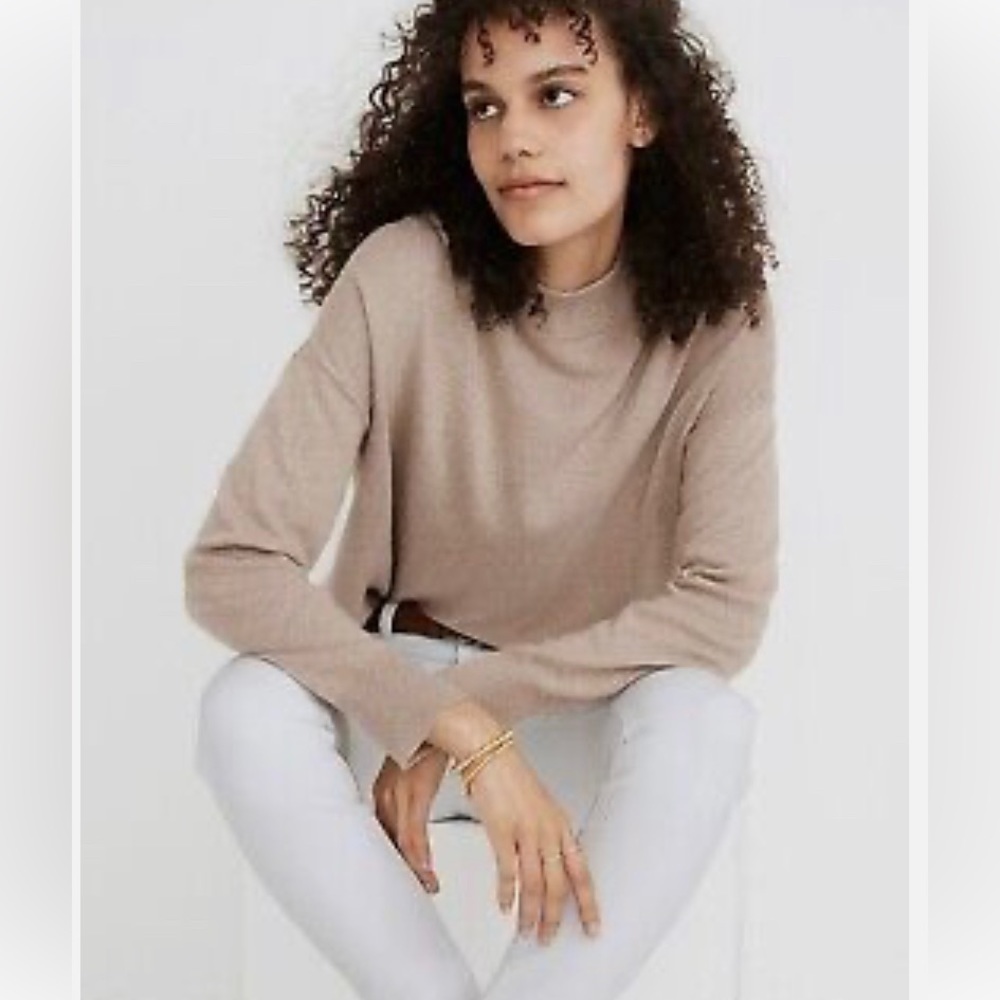 Madewell Merino Wool / Alpaca Long Sleeve Mock Turtleneck Sweater. XXS. NWT